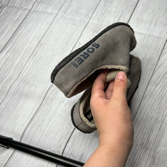 SOREL Lanner Ridge II Youth Slipper Quarry Dark Gray Slip On Shoes Size 2 - Picture 7 of 7